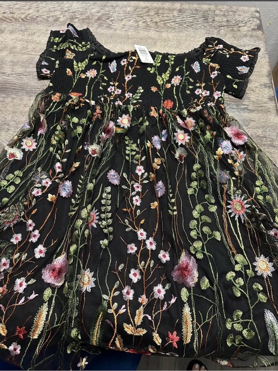 torrid Dresses & Skirts - Torrid NWT Special Occasion Black Floral Embroidered Tea Dress